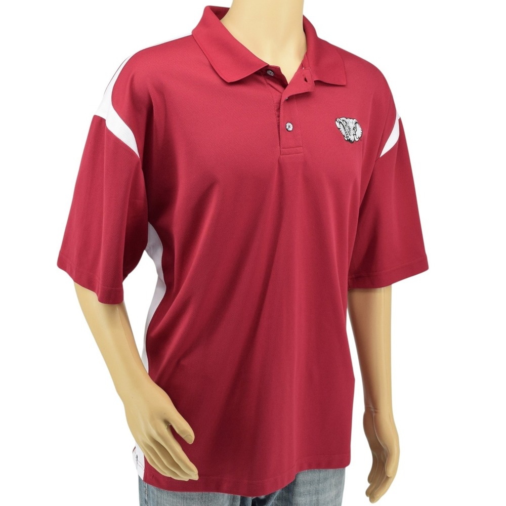 Alabama Crimson Tide‎ NCAA Polo Shirt Mens XL Performance Mesh "Big Al" Logo
